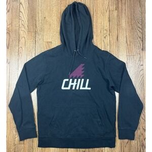 Burton Snowboard Durable Goods Hoodie Sweatshirt Pullover Black Men's Sz Small